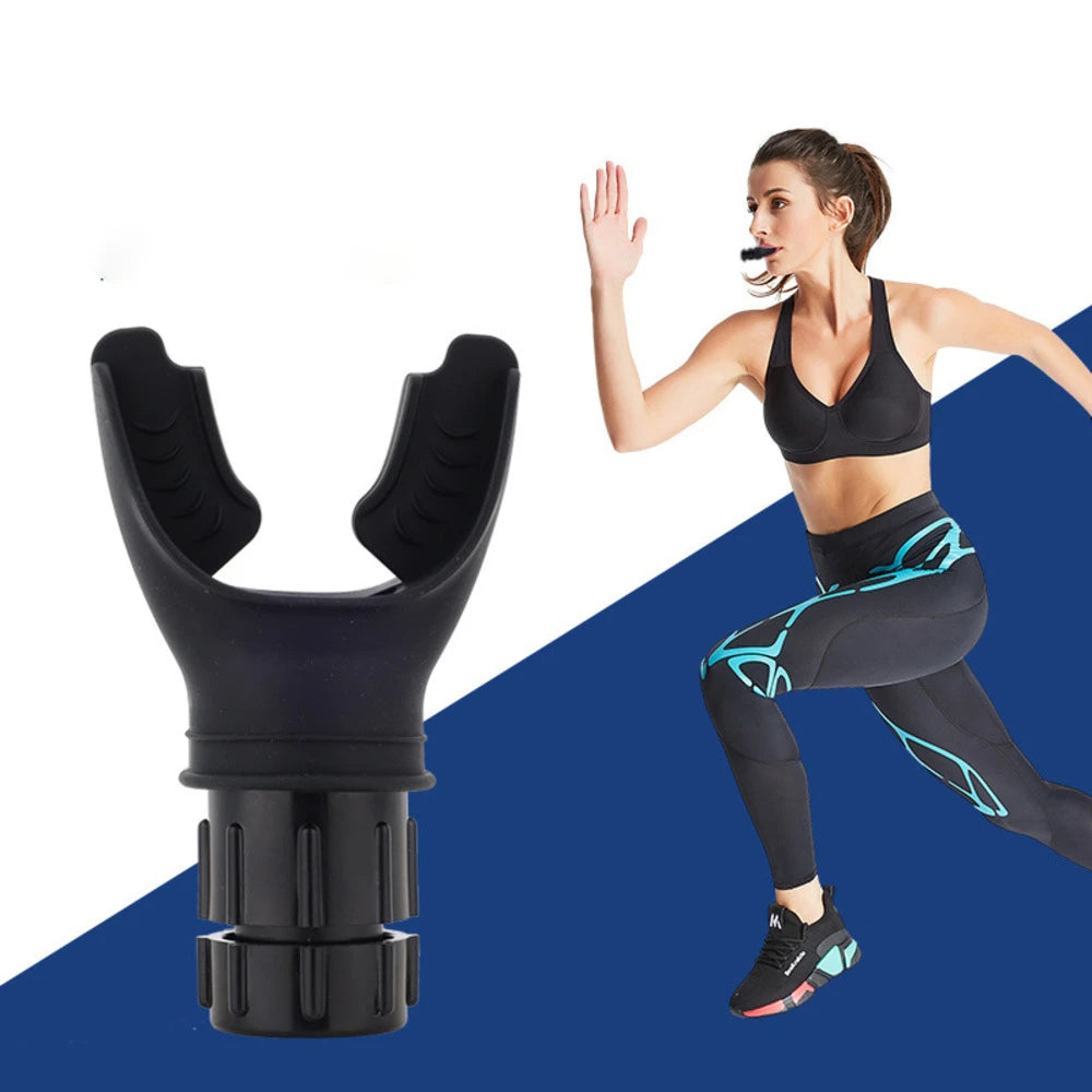 Fitness Trainer Portable Lung Capacity Abdominal Breathing Trainer with Adjustable Resistance Y-Shape Silicone Breathing Trainer